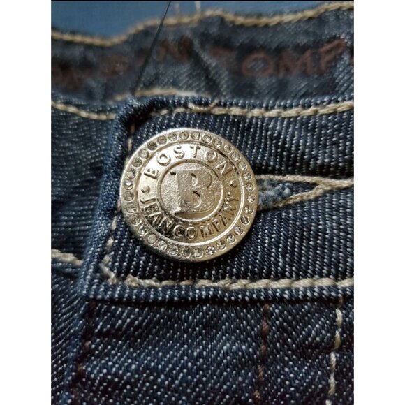 Boston Jean Woman 27 Company Rhinestone Low-rise Skinny Stretch Denim Boot Cut - Picture 7 of 14